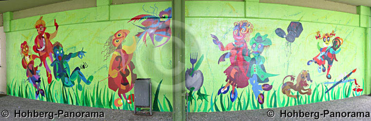 Wandbild an der Schule
