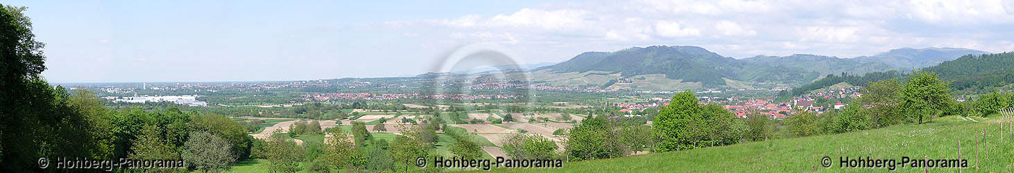 Blick auf Offenburg und Zunsweier